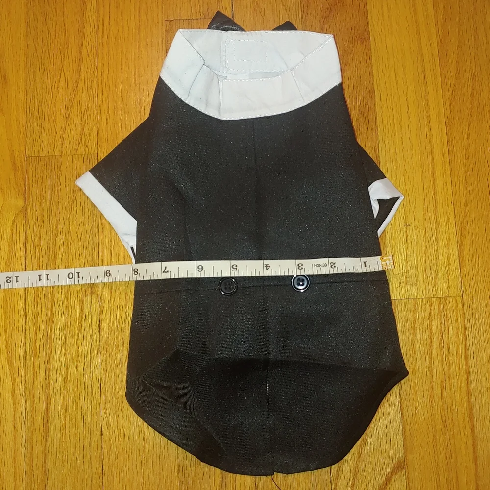 LARGE Pet dog Tuxedo 1-Piece Formal Outfit Black Tie Affair Wedding